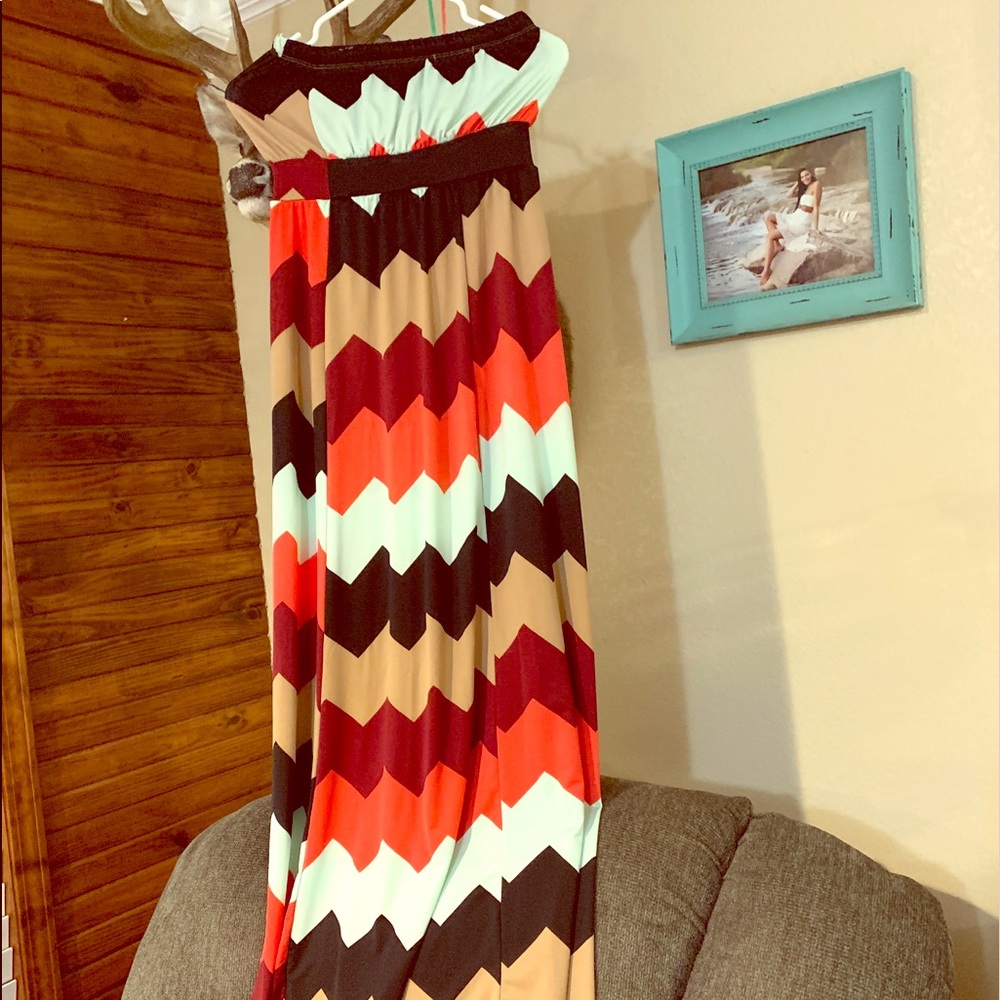 Long strapless/tube top dress - Picture 3 of 5